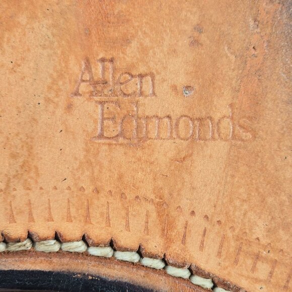 Vintage Allen Edmonds Mens 8A Brown Suede Leather Dress Shoes Captoe Oxfords USA - Picture 11 of 11